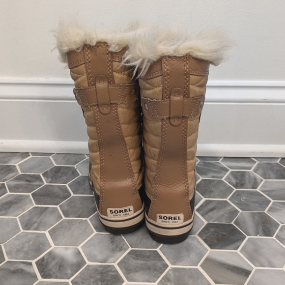 Sorel Women's Tan Tofino Waterproof Faux Fur Trim Winter Snow Boots Size 3 - Picture 5 of 9